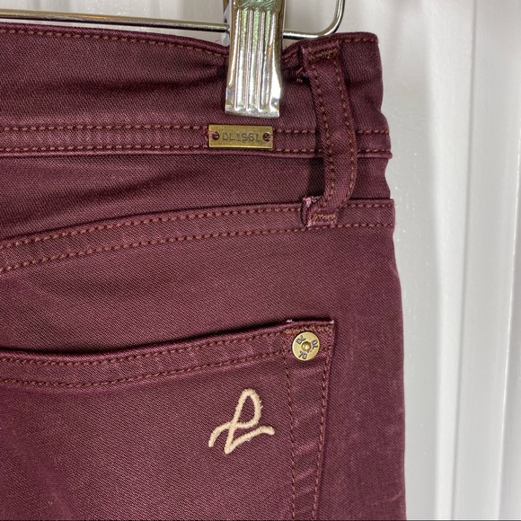 DL1961 Florence Skinny Instasculpt Maroon Jeans - Picture 5 of 9